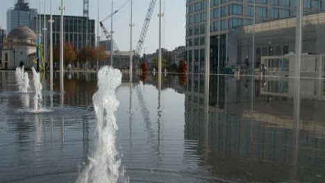 Tracking-Shot-Over-Water-Fountain-In-Centenary-Square