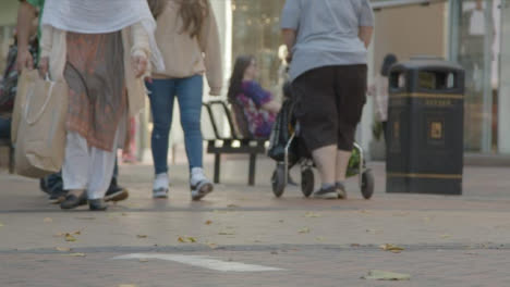 Defocused-Shot-of-Feet-Walking-In-Busy-Street-In-Birmingham