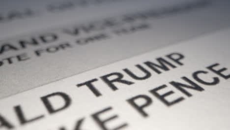 Extreme-Close-Up-of-US-Election-Ballot-Paper-with-Trump-and-Biden