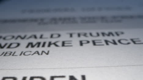 Tracking-Close-Up-of-US-Election-Ballot-Paper