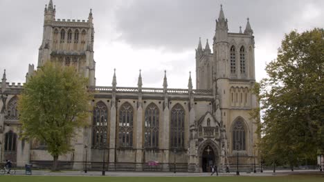 Schiebeschuss-Der-Türme-Der-Kathedrale-Von-Bristol-In-Bristol,-England?
