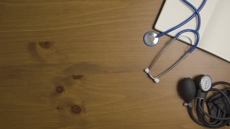 Overhead-View-of-Doctors-Table-Surface-Background-with-Left-Copy-Space