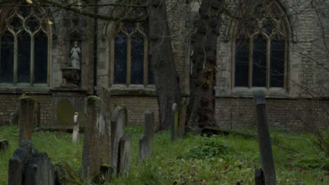 Plano-Deslizante-De-Un-Cementerio-En-Oxford,-Inglaterra