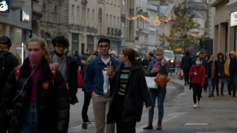 Long-Shot-of-People-Walking-Along-Busy-Street-In-Oxford-England