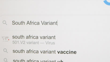 Eingabe-Der-Südafrikanischen-Variante-In-Die-Google-Suchleiste
