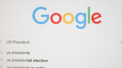 Aufspüren-Von-Uns-Präsident-In-Der-Google-Suchleiste