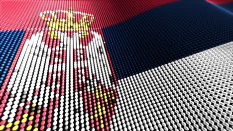 Movimiento-De-Partículas-Bandera-Lazo-Serbia