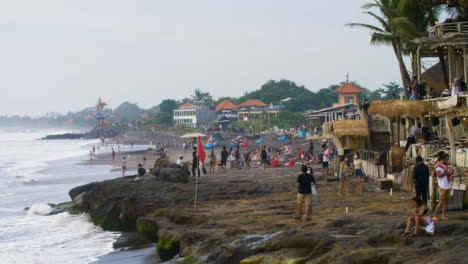 Wide-Shot-of-People-On-Canggu-Beach