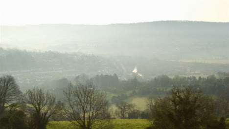 Panning-Shot-of-Countryside-Somerset-Fields