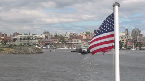 Britisch-Kolumbien-Victoria-Hafen-Mit-Amerikanischer-Fahne
