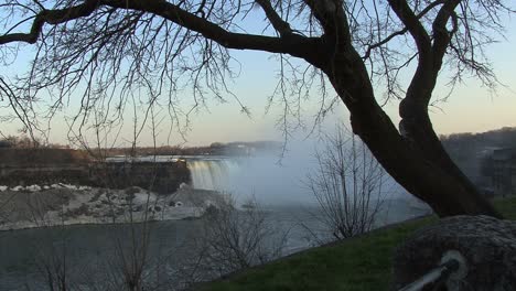 Canada-Niagara-Falls-framed-by-tree