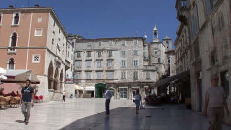 Split-Croatia-plaza-with-clock-tower