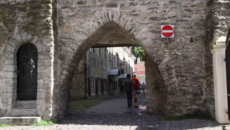 Tallinn-Estonia-people-entering-gate