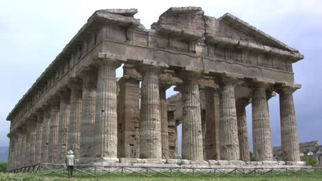 Italy-Paestum-Temple-of-Neptune-with-man.mov