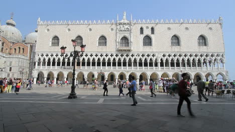 Venice-Italy-A-tourist-takes-a-picture-of-the-Doge's-Palace