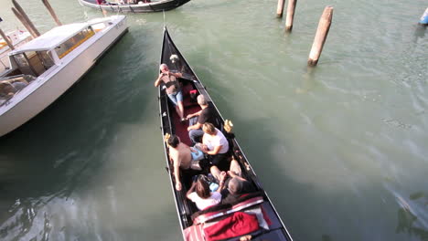 Venice-Italy-Grand-Canal-looking-down-at-a-gondola