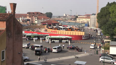 Venedig-Italien-Bushaltestelle