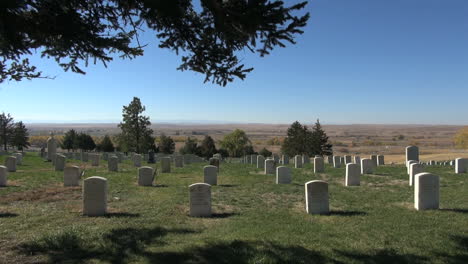 Little-Bighorn-Battlefield-National-Monument-cemetery-with-pine-branch