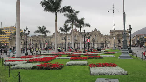 Lima-Peru-Plaza-Mayor-with-gardens