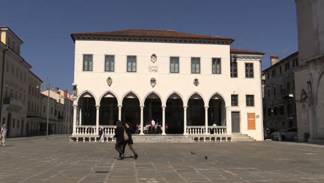 Koper-Slovenia-building-with-arches-on-Tito-plaza