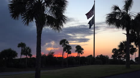 South-Carolina-flags-at-sunset