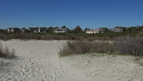 Casas-De-Carolina-Del-Sur-En-Una-Isla-Costera