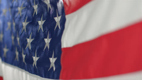 Close-Up-Shot-of-United-States-Flag-Swaying-In-Breeze