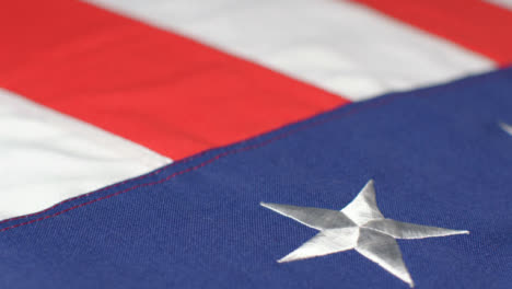 Extreme-Close-Up-Shot-of-a-Rotating-United-States-Flag