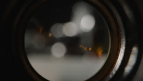 POV-Shot-Through-Retro-Camera-Lens