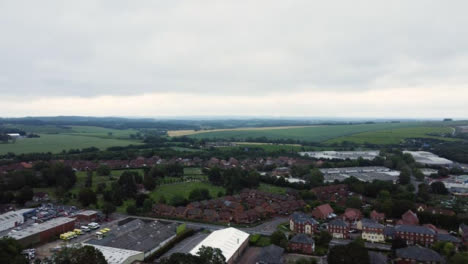 Drone-Shot-Flying-Over-Rural-Residential-Area