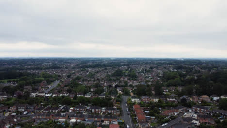 Drone-Shot-Flying-Over-Residential-Area-