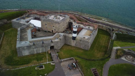 Drone-Shot-Orbiting-Around-Southsea-Castle-Part-1-of-2