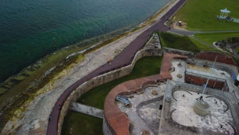 Drone-Shot-Orbiting-Around-Southsea-Castle