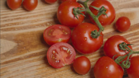 Close-Up-Shot-of-Tomatoes-On-Rustic-Wooden-Table-03