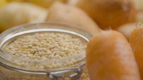 Close-Up-Shot-of-Jar-of-Lentils-