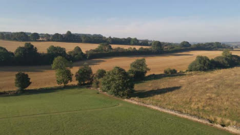 Drone-Shot-Flying-Over-Some-Rural-Countryside-Fields