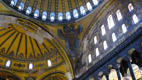 Low-Angle-Shot-Hagia-Sophia-Dome-Ceiling