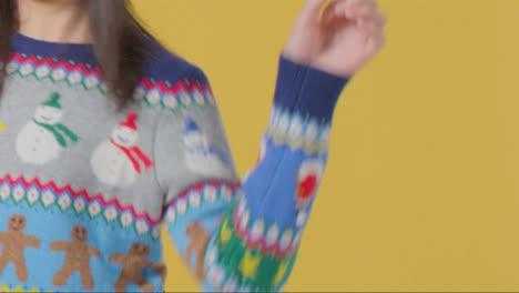Close-Up-Mid-shot-of-Boy-in-Festive-Outfit-Dancing