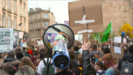 Close-Up-Loudspeaker-at-COP-26-Protest-March-079