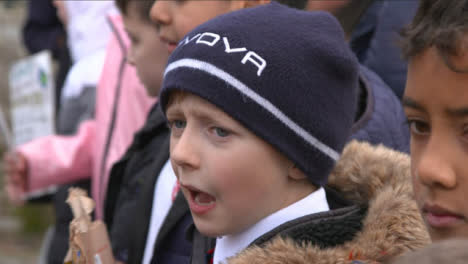 Young-Boy-Chanting-at-COP-26-Protest