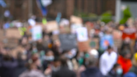 Out-of-Focus-Shot-of-COP26-Climate-Change-Protest