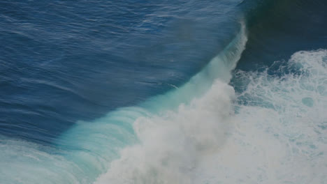 High-angle-Shot-of-the-Big-waves-Crashing-in-Bali