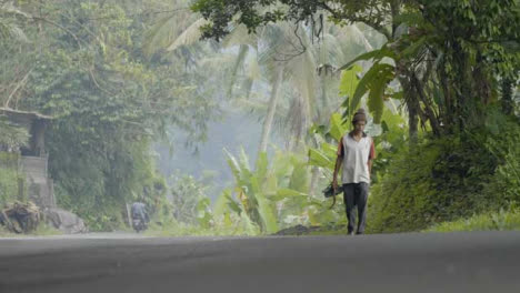 Plano-Largo-Del-Hombre-Caminando-A-Través-De-Bali.