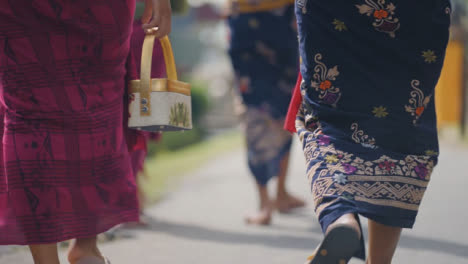 Close-Up-Shot-of-Woman-Walking-in-Bali