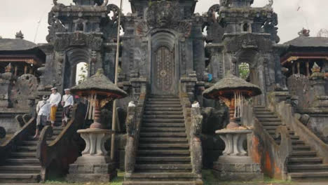 Wide-Shot-of-People-Walking-Down-Steps-in-Bali