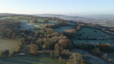 Drone-Shot-Flying-Over-Rural-Cotswold-Fields-During-Frosty-Morning-Part-2-of-2