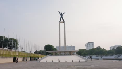 Wide-Shot-of-Irian-Jaya-Liberation-Monument-In-Jakarta