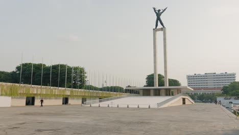 Tracking-Shot-of-Irian-Jaya-Liberation-Monument-In-Jakarta