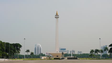 Wide-Shot-of-the-National-Monument-In-Jakarta