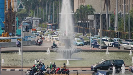 Totale-Des-Verkehrs-In-Der-Innenstadt-Von-Jakarta